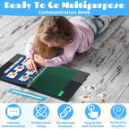 Communication Book Bulk 162 Laminate Icon Picture Cards with 5 Multicolor Dividers 1 Sentence Strip for Autism Vocabulary Language Speech Articulation Learning Supplies(Cartoon)