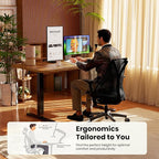 ErGear Height Adjustable Electric Standing Desk, 55 x 28 Inches Sit Stand up Desk, Memory Computer Home Office Desk (Vintage Brown) (EGESD6V)