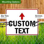 Custom Arrow,Custom Directional Sign, Up Arrow,24x30 Inches, 55 mil thick HDPE (high density polyethylene) Made in USA by My Sign Center