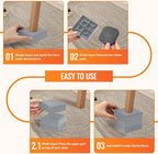 Furniture Risers, 4 Pack Bed Risers with Non-Slip Grip and Heavy Duty Support, 1 Inch 2 Inch 3 Inch 4 Inch Height Lift for Couch, Sofa, Table, Desk, Chair, Refrigerator - Gray, 1+1+1 Inch
