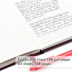 12 Pack Notebooks Journals Bulk with 12 Black Pens, Feela A5 Hardcover Notebook Classic Ruled Journal Set with Pen Holder for School Business Work Travel Writing, 120 GSM, 5.1”x8.3”, Wine