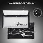 FLASLD Fireproof Money Bags, Fireproof Wallet Pouch, Small Safe Bag for Cash, Valuables & Passport, with Silicone Coating & Zipper Closure (2-Pack Money Bag-8x5”)