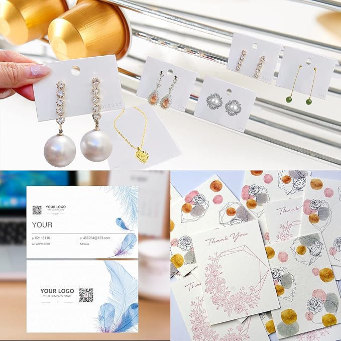 24 Sheets White Cardstock 8.5 x 11 Thick Paper, Goefun 80lb Card Stock Printer Paper for Invitations, Menus, Wedding, DIY Cards