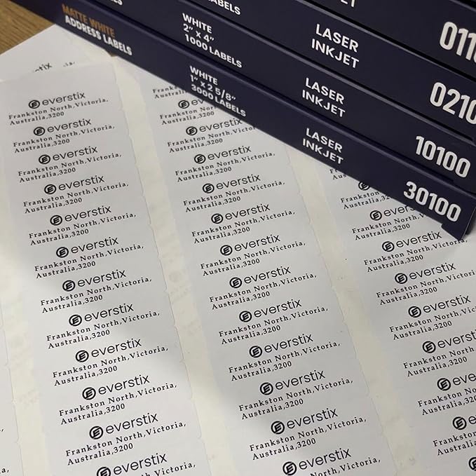 1/2" x 1-3/4", 100 Sheets, 8000 Return Address Labels for Laser & Inkjet Printers, Letter Size