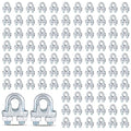 200PCS M5 Heavy Duty Wire Rope Clamps, 3/16-Inch Zinc Plated Wire Cable Clamps for Secure Connections – Boat, Tent, Clothesline, Rigging & More