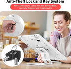AboveTEK Anti-Theft Tablet Stand – iPad Locking & Security Stand, Countertop & Wall Mount POS Stand, 360° Swivel Kiosk Stand for iPad/iPad Air/iPad Pro – Ideal for Retail Business (White)