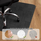 Office Chair Mat for Hard Floor, 63x51 inches Large Computer Chair Mat, Multi-Purpose Desk Floor Protector for Work, Home, Gaming