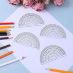 100 Pcs 4 Inch Clear Plastic Protractor Bulk Math Protractors Set 180 Degrees Geometry Drafting Tools for Classroom Industry Office Back to School Supplies