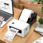 MFLABEL 4x6 Direct Thermal Shipping Labels - 10 Rolls, 220 Labels/Roll, Perforated Postage Paper with Alignment Hole, Compatible with 4XL LabelWriter 1744907 & 1755120, Rollo for USPS, UPS