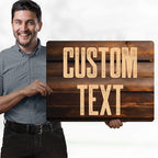 Custom Sign, Custom Street Sign, 11 Font Colors, 13 Font Styles, 4 Hole Options, 22 Sizes, 18x24 Inches, Rust Free DiBound, Fade Resistant, Made in USA by My Sign Center (Vintage Wood)