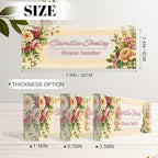 Personalized Name Plate for Desk, Custom Acrylic Desk Name Sign, Office Appreciation Gifts for Women Men Coworkers Boss Teacher Employee (Flower-Rose)