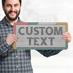Custom Sign, Custom Street Sign, 11 Font Colors, 13 Font Styles, 4 Hole Options, 22 Sizes, 9x18 Inches, Rust Free DiBound, Fade Resistant, Made in USA by My Sign Center (Fauxsaic 2)