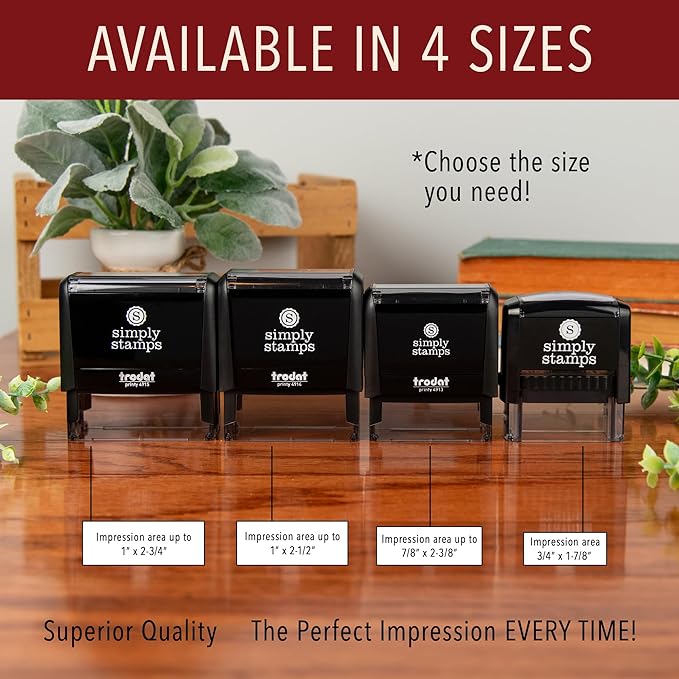 Self Inking Modern Address Stamps | Custom Return Address Stamper (Brandon, Xtra Wide)