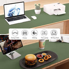 Aothia Leather Desk Pad Protector, Office Desk Mat, Large Mouse Pad, Laptop Desk Pad, Non-Slip PU Leather Desk Blotter, Waterproof Desk Writing Pad for Office and Home (Olive Green, 55" x 24")