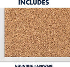 Quartet Cork Board, Bulletin Board, 4' x 3' Corkboard, Aluminum Frame (2304)