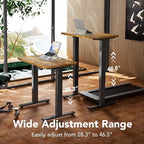 HUANUO 63 x 28 inch Electric Standing Desk Adjustable Height, 4 Memory Height Settings, Sit Stand Up Desk for Home Office & Computer Workstation, Rustic Brown