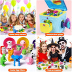40 Pcs Animal Erasers Desk Pet for Kids 3D Puzzle Pencil Eraser Treasure Box Toy for Classroom School Prize Kids Party Favors Back to School Supplies Easter Egg Fillers Goodie Bag Stuffers Gift