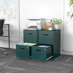 SteeLoong 2 Drawer File Cabinet with Lock,Green Metal Office Drawers Filing Cabinets for Home Office, Two Drawer Under Desk File Cabinet for Hanging Letter,Easy Assemble