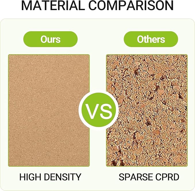 AKTOP Cork Board Bulletin Board 12x12, 1/2" Thick Cork Board Tiles 9 Pack, Small Square Pin Board for Wall, Self Adhesive Corkboards with 120 Push Pin Wood Clips for School, Home & Office