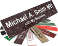 Engraved Name Plates for Door Sign Personalized Cranberry Marble Pattern Plastic Plaque with White Letters - Made in USA 2x6 S5