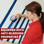 XFasten Professional Blue Painters Tape, Sharp Edge Line Technology, 1.5 Inches x 60Yards (3-Pack) - Produces Sharp Lines and Residue-Free Artisan Grade Clean Release Wall Trim Tape
