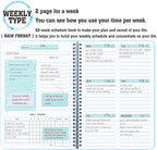 Undated Weekly Planner- Weekly Goals Notebook, A5 To Do List Planner, Habit Tracker Journal with Spiral Binding, 5.7 x 8.0 inches