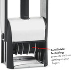 MaxMark Heavy Duty Date Stamp with 4-Line Custom Text, Self Inking Date Stamp - 2160 - Choose from Many Font and Color Options