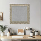 Amanti Art Silver Framed Magnetic Board 20x20 Small Vision Board for use with Magnets, 100% Metal Sheet to Display Items as Office Decor or for Home Organization in mudroom, Kitchen or Kids Room