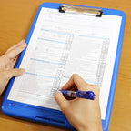 Think2Master Blue Plastic Storage Clipboard. | 25% Heavier & 25% Sturdier| Heavy Duty and Won’t Flex or Bend Like Other Brands (Compare The Weight). Storage Compartment Holds 150 Letter Sized Paper.