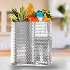 Amiff Silver Thermal Bubble Mailer, ‎24 x 20 Inches. 10 Pack Metallic Bubble Mailers. Self-Seal Insulated Mailers for Cold Shipping. Padded Envelopes Waterproof. Thermal Bag for Food, Cosmetics