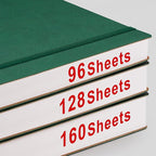 AHGXG Bullet Dotted Journal - Large A4 Notebook Dotted, 8.5''×11'', 320 Pages Dot Grid Notebook, 100gsm Thick Paper, Leather Softcover, with Journal Stencils, Inner Pocket - Green