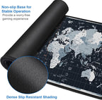 Large Gaming Mouse Pad with Stitched Edges, 31.5x15.7 in Extended Computer Keyboard Mouse Mat, Water Resist Non-Slip Mousepad Rubber Base Long XXL Desk Mousepad for Work & Gaming, Home, Map