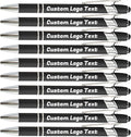 HEYZARDA Personalized Pens with Name Text Logo Custom Ballpoint Pen for Business Office Events with Stylus for Touchscreen 50 Pcs Black