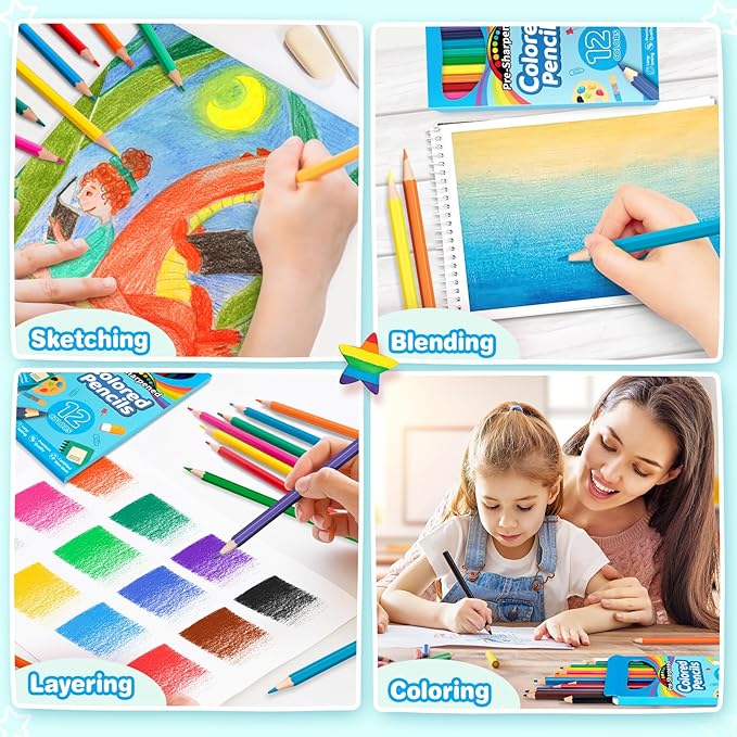 Jumlys 864 Count Colored Pencils Bulk, 72 Packs Pre-sharpened Coloring Pencils for Kids in 12 Colors, Bulk School Supplies for Teachers, Ideal Back to School Supplies & Classroom Prizes