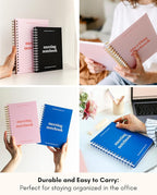 Lamare Meeting Notebook for Work Organization – Perfect Work Notebook for Note Taking, Meeting Planner and Office Supplies for Men & Women
