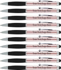 SyPen Personalized Pens With your Custom Logo or Text-600 Pack Bulk-for Businesses, Parties, and Events, 2 in 1 Ballpoint Pen & Stylus forTouchscreen Devices, Rose Gold Barrel, Black Ink