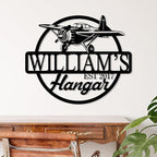 Personalized Metal Airplane Wall Art, Airplane Name Sign, Customized Pilot Name Sign, Airplane Hangar Sign Decor, Aviation Home Office Decor, Large Outdoor Decor, Pilot Gifts, Aircraft Lovers Gift