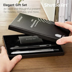 Shuttle Art 4 in 1 Multicolor Pen, 2 Pack Retractable Ballpoint Pens with 1.0mm Black Blue Red Ink and 0.5mm Mechanical Pencil, Multifunction Pens Gift Set for Writing Note Taking School Office Home