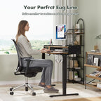 Homall Electric Standing Desk with 2 Drawers, Adjustable Height Computer Desk with Storage Sit Stand Table with Storage Shelf and Splice Board Quick Install for Home Office (Rustic Brown, 55 Inch)