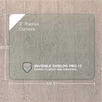 Vitrazza Glass Chair Mat 46” x 60” Superior ¼ Thick, Chiaro Standard Clear, Certified Tempered Safety Glass, Delivers a Smooth Glide, Protects Carpet or Wood, Beautiful in Home or Office.