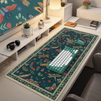 iCasso Desk Mat, Desk Matt for Desktop, Cute Desk Pad Mat, XXL Large Mouse Pad for Desk, Anti-Slip Big Mousepad with Stitched Edges, Keyboard Pad Mouse Mat for Computer(Green)