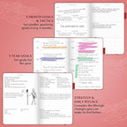 Legend Planner – Weekly & Monthly Life Planner to Hit Your Goals & Live Happier. Organizer Notebook & Productivity Journal. A5 (Wine Red)