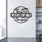 Personalized Metal Airplane Wall Art, Airplane Name Sign, Customized Pilot Name Sign, Airplane Hangar Sign Decor, Aviation Home Office Decor, Large Outdoor Decor, Pilot Gifts, Aircraft Lovers Gift