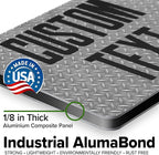 Custom Sign, Custom Street Sign, 11 Font Colors, 13 Font Styles, 4 Hole Options, 22 Sizes, 7x10 Inches, Rust Free DiBound, Fade Resistant, Made in USA by My Sign Center (Diamond Metal)