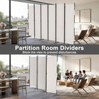 Kecreque 6 Panel Room Divider,6ft Folding Screen Portable Wall Partition Room Divider with 4 Metal Feet,Privacy Screen Indoor Doubles as a Cubicle Wall,Suitable for Bedroom Dressing Room Office