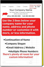 Custom Sales, Invoice, Statement, Estimate, Quote, Personalized Multipurpose Duplicate Carbonless Form with Your Company Name - 5 Books (250 Sets) Numbered