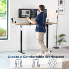 VIVO Electric 71 x 30 in Standing Desk, Memory Height Adjustment, 1B Series, Holds 220 lbs, Reclaimed Wood Top Black Frame, DESK-KIT-1B7P