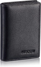 Leather Business Card Case Holder for Men & Women, Italian Calfskin