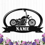 Custom Motorcycle Metal Sign Personalized Biker Name Signs Custom Garage Motorbikes Wall Art Motorcycle Sign Men Room Decor Gifts for Men Husband Rider