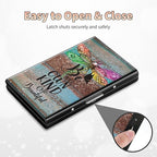 BWEGRHE Slim Credit Card Holder, Dragonfly Glitter Wood RFID Blocking Metal Wallet for Men & Women, Aluminum Minimalist Hard Case Pocket-Sized Business Cards Organizer (Fits Up to 10 Cards)